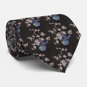 ヴィンテージフローラ、さくらんぼ花花花瓶 ネクタイ (ロール)