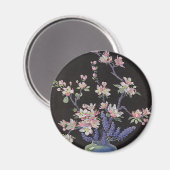 ヴィンテージフローラ、さくらんぼ花花花瓶 マグネット (正面/裏面)