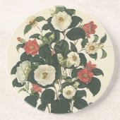 ヴィンテージフローラ、アンティークガーデンバラ花 コースター (正面)