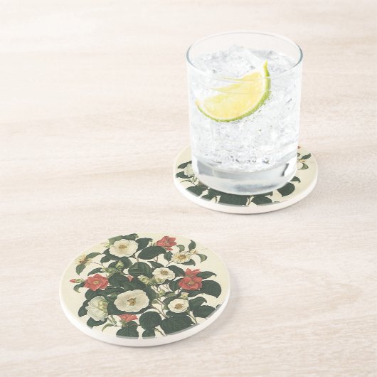 ヴィンテージフローラ、アンティークガーデンバラ花 コースター (側面)