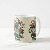 ヴィンテージフローラ、アンティークガーデンバラ花 コーヒーマグカップ (正面右)