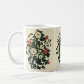 ヴィンテージフローラ、アンティークガーデンバラ花 コーヒーマグカップ (左)