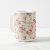 ヴィンテージフローラ コーヒーマグカップ (正面左)