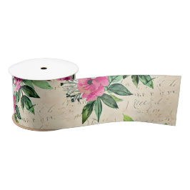 ヴィンテージフローラ サテンリボン