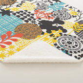 ヴィンテージフローラ：シームレスグラスバックグラウンド シェルパブランケット (3/4)