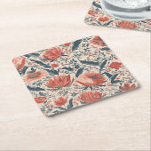 ヴィンテージフローラ スクエアペーパーコースター (アングル)