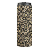 ヴィンテージフローラ、スタイル設定された灰色の背景 タンブラー (裏面)