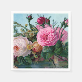 ヴィンテージフローラ スタンダードカクテルナプキン