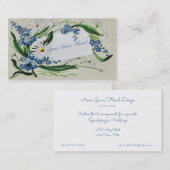 ヴィンテージフローラ、デイジー、ブルーベル、カスタム 名刺 (正面/裏面)