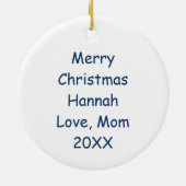 ヴィンテージフローラ パーソナライズされた セラミックオーナメント (裏面)