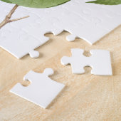 ヴィンテージフローラ、ピンクカメリアフラワーズバイルドゥート ジグソーパズル (側面)