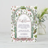ヴィンテージフローラ&ファウナ結婚式招待状 招待状 (スタンド正面)