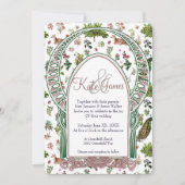 ヴィンテージフローラ&ファウナ結婚式招待状 招待状 (正面)