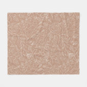 ヴィンテージフローラ フリースブランケット (正面(横))