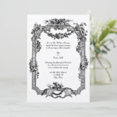 ヴィンテージフローラ&フルーツバロックロココ結婚ズ 招待状 (スタンド正面)