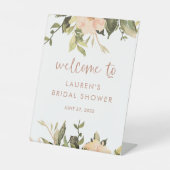 ヴィンテージフローラ |ブライダルシャワーへようこそ 台座サイン (正面)