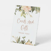 ヴィンテージフローラ |ブライダルシャワーカードとギフト 台座サイン (正面)