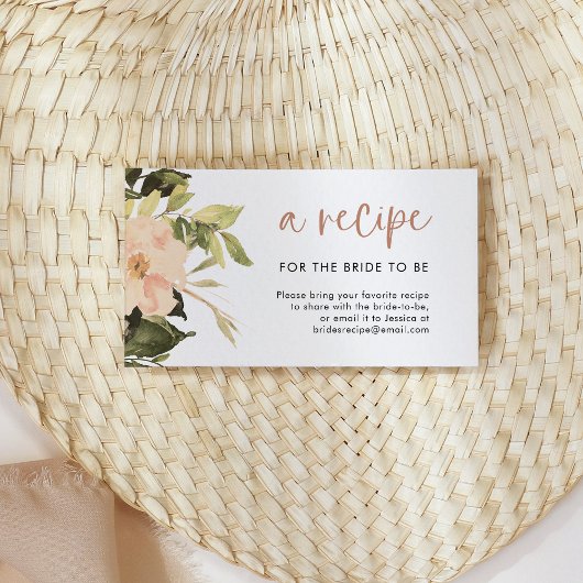 ヴィンテージフローラ |ブライダルシャワー共有aレシピ エンクロージャーカード