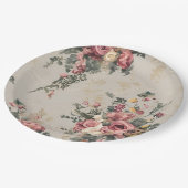 ヴィンテージフローラ ペーパープレート (アングル)