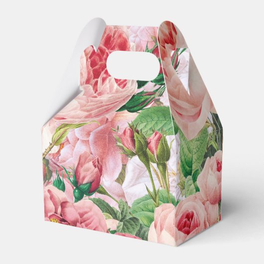 ヴィンテージフローラ&ボタニカルピンクローズ結婚ズ フェイバーボックス (裏面サイド)