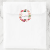 ヴィンテージフローラ&ボタニカルピンクローズ結婚ズ ラウンドシール (バッグ)