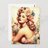 ヴィンテージフローラ ポストカード (正面/裏面)