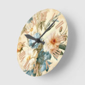 ヴィンテージフローラ ラウンド壁時計 (傾斜)