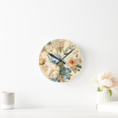 ヴィンテージフローラ ラウンド壁時計 (ホーム)