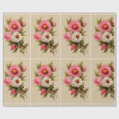 ヴィンテージフローラ ラッピングペーパー (フラット)