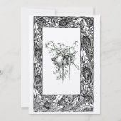 ヴィンテージフローラ&リーフアールヌーボーフレーム 招待状 (裏面)