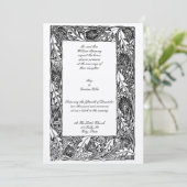 ヴィンテージフローラ&リーフアールヌーボーフレーム 招待状 (スタンド正面)