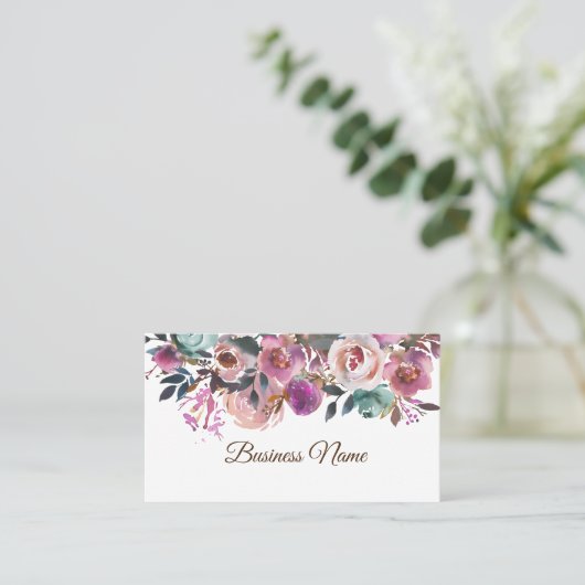 ヴィンテージフローラ,レトロビジネスカード 名刺 (スタンド正面)