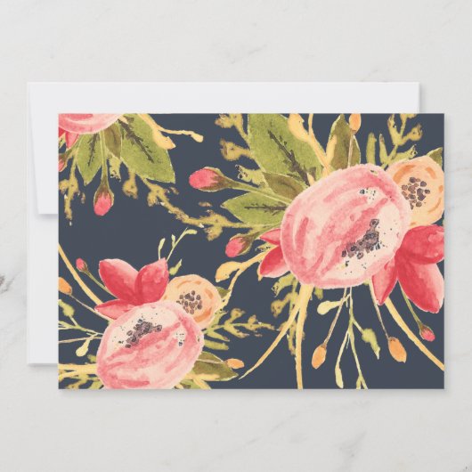 ヴィンテージフローラ|洗礼招待状 招待状 (裏面)