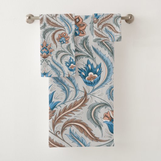 ヴィンテージフローラ（灰色） バスタオルセット (インサイチュ)