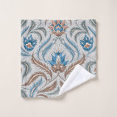 ヴィンテージフローラ（灰色） バスタオルセット (ウォッシュタオル)