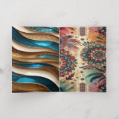 ヴィンテージフローラ 箔グリーティングカード (内側レイダウン)