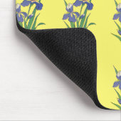 ヴィンテージフローラ、紫春ガーデンアイリスフラワー マウスパッド (コーナー)