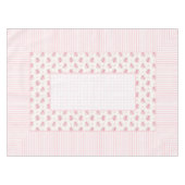 ヴィンテージフローラ、線、ドットのテーブルクロス52"x70" テーブルクロス (正面(横))