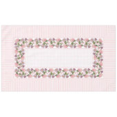 ヴィンテージフローラ、線、ドットのテーブルクロス60"x104" テーブルクロス (正面(横))