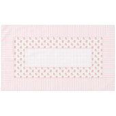 ヴィンテージフローラ、線、ドットのテーブルクロス60"x104" テーブルクロス (正面(横))