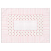 ヴィンテージフローラ、線、ドットのテーブルクロス60"x84" テーブルクロス (正面(横))