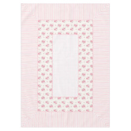 ヴィンテージフローラ、線、ドットのテーブルクロス60"x84" テーブルクロス