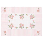 ヴィンテージフローラ、線、ドットのテーブルクロス60"x84" テーブルクロス (正面(横))