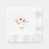 ヴィンテージフローラ 縁ありカクテルナプキン (正面)