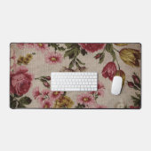ヴィンテージフローラ、美しい花 デスクマット (キーボード&マウス)