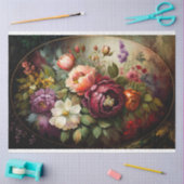 ヴィンテージフローラ。 薄葉紙 (クラフト)