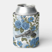 ヴィンテージフローラ（青） 缶クーラー (缶正面)