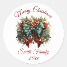 ヴィンテージフローラ(Bows Christmas Sticker)