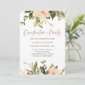 ヴィンテージフローラ | QRコード卒業パーティー 招待状 (スタンド正面)