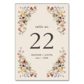 ヴィンテージフローラBohoテーブル番号 テーブルナンバー (裏面)